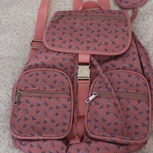 Madden Girl Pink Floral Backpack